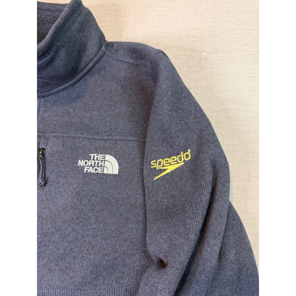 The North Face Sweater Fleece Jacket Mens Medium Gray Excellent NCAP Speedo - Picture 8 of 14